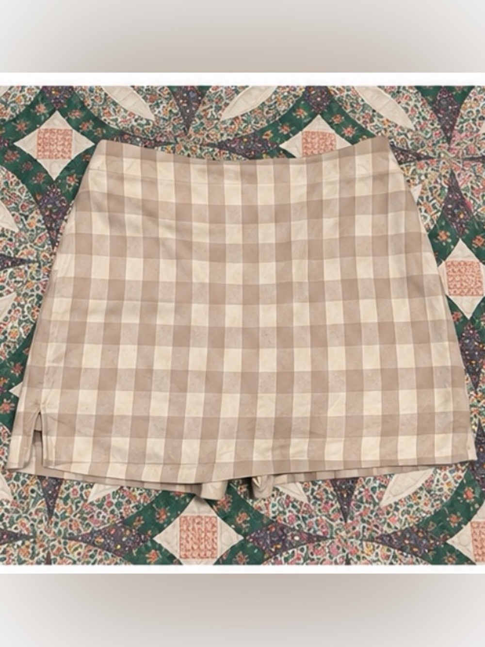 Express Gingham Skirt — Size 12